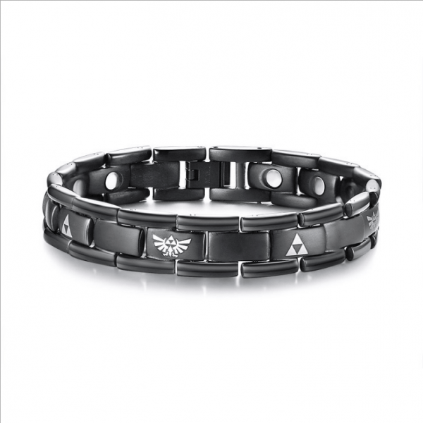 Laser Zelda  Titanium Steel Men s Bracel..