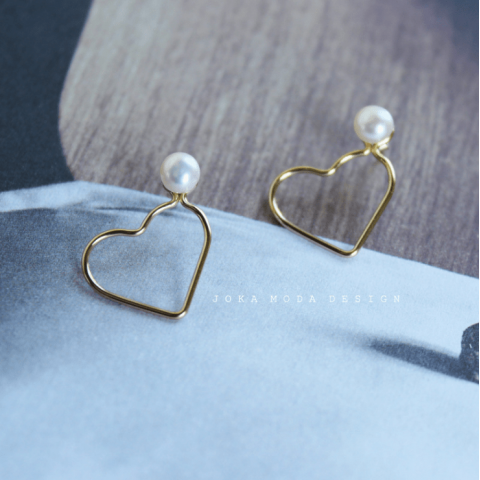 Korean popular 14k gold earrings, natural freshwater pearls 3 ways to wear