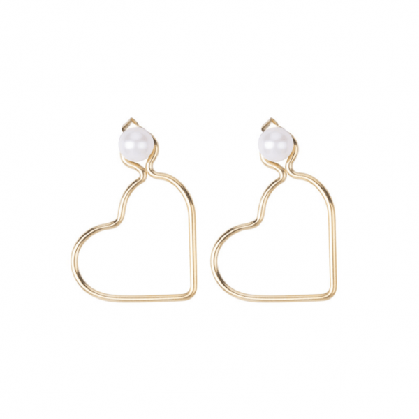 Korean popular 14k gold earrings, natural freshwater pearls 3 ways to wear