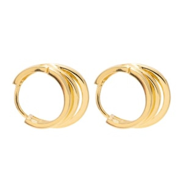 Chichic S925 Sterling Silver Three Hoop Fashion Earrings