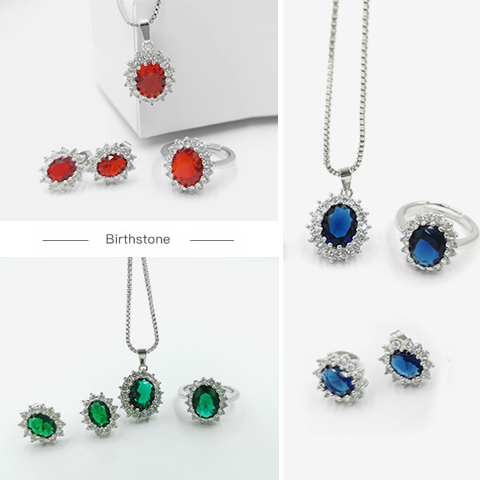 British Royal Style Diana Jewelry Set - Birthstone jewelry set - Buy 2pcs get 200pesos off