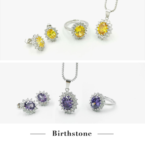 British Royal Style Diana Jewelry Set - Birthstone jewelry set - Buy 2pcs get 200pesos off