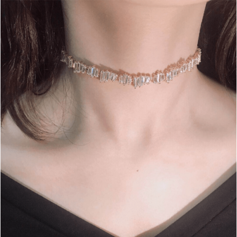 Irregular pull ins  influencer recommended fashion zircon necklace bracelet
