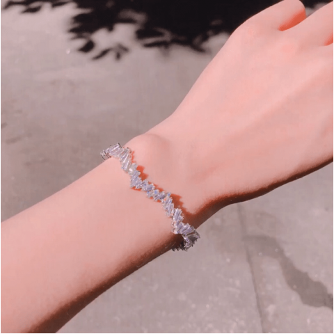 Irregular pull ins  influencer recommended fashion zircon necklace bracelet