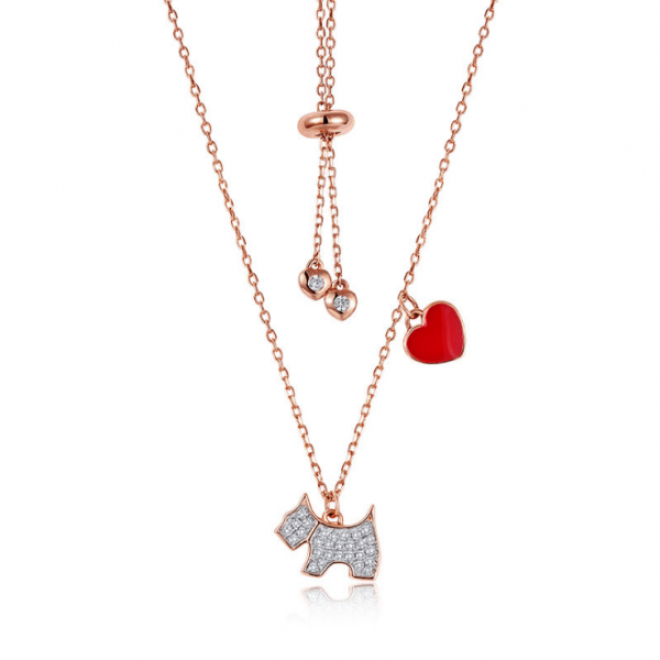 S925 Sterling Silver Fashion Puppy Neckl..