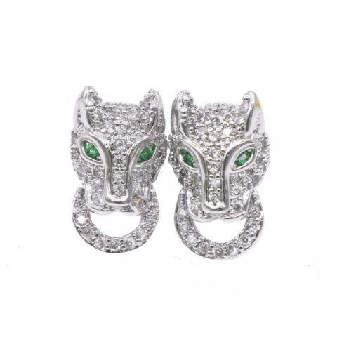 Hot Sale Powerful Adjustable Zircon Leopard Ring Leopard Stud Earrings
