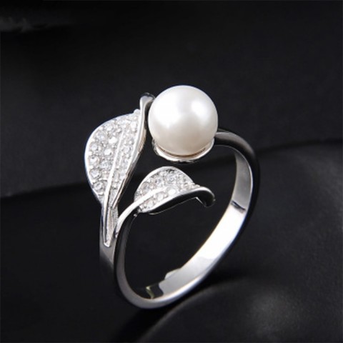 Master design S925 sterling silver elegant pearl ring