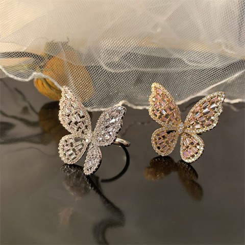 ins influencers recommend styles zircon butterfly bracelet butterfly ring