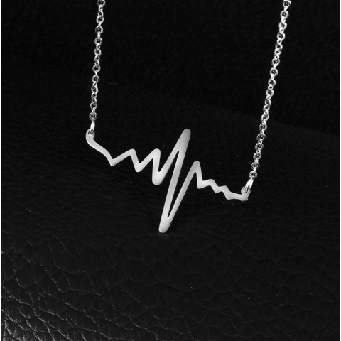 For Your Heartbeat Earrings Necklace Titanium Steel Jewellery Set