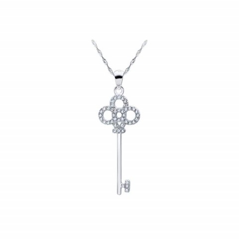 925 Sterling Silver Key Necklace