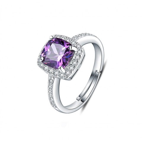 925 Sterling Silver Amethyst ring