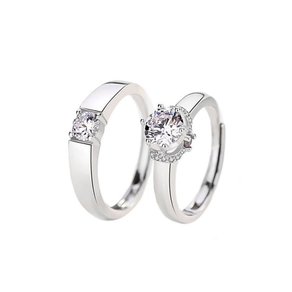 Flower 925 Sterling Silver Wedding Rings