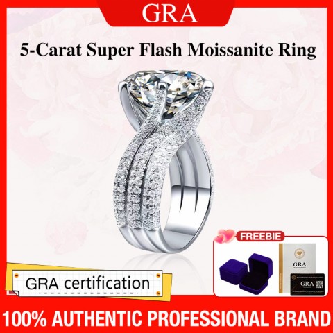 5 carat moissanite ring