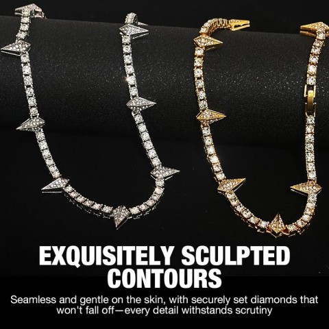 Black panther moissante necklace