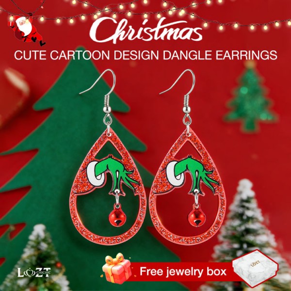 Christmas Cute Cartoon Design Dangle Earrings