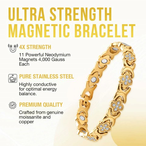 Clover Diamond Magnetic Bracelet