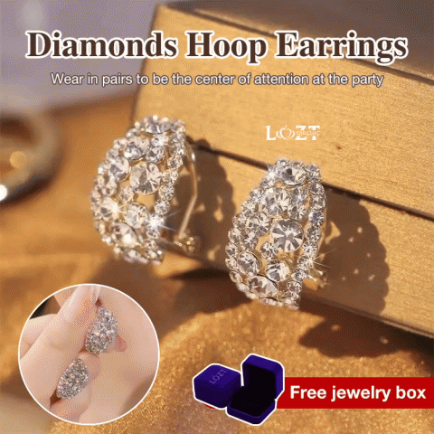 Diamonds Hoop Earrings