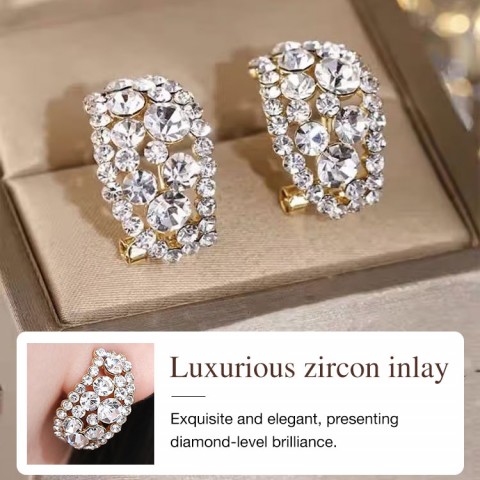 Diamonds Hoop Earrings