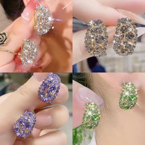 Diamonds Hoop Earrings