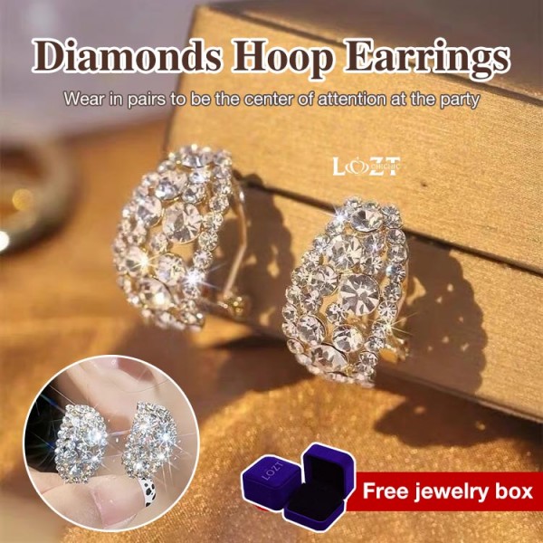 Diamonds Hoop Earrings