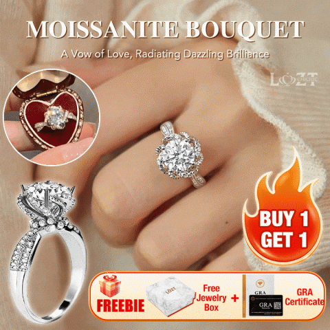 Moissanite bouquet ring