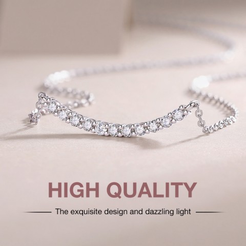 Moissanite Smiley Necklace