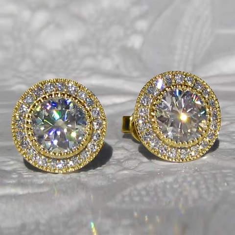 Moissanite Starry Sky Earrings