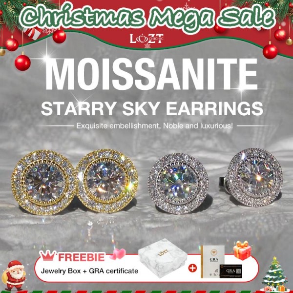 Moissanite Starry Sky Earrings