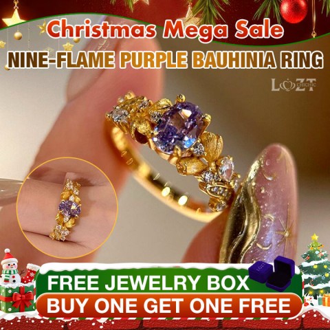 Nine-Flame Purple Bauhinia Ring