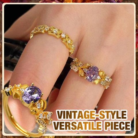 Nine-Flame Purple Bauhinia Ring