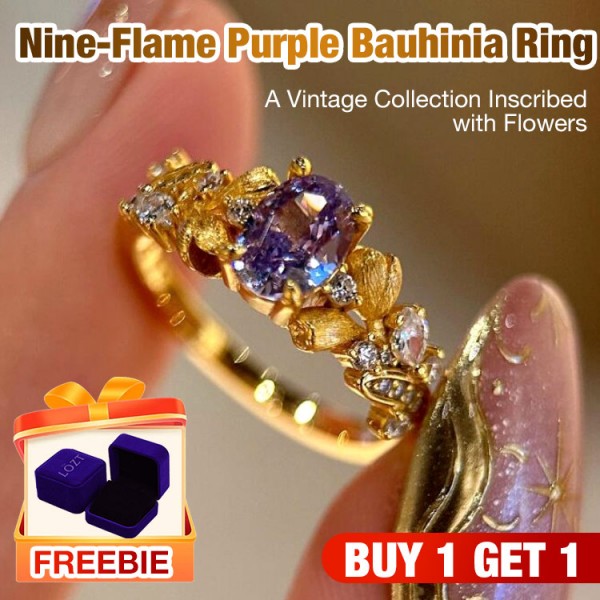 Nine-Flame Purple Bauhinia Ring