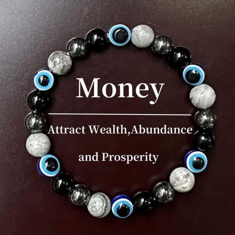 Fashionable Natural Stone Attract Wealth Bracelet set