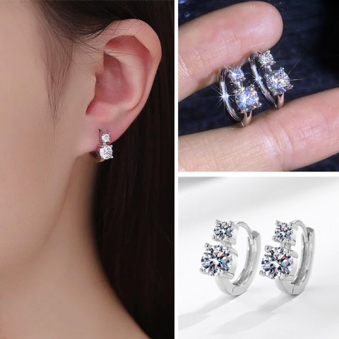 Octavia Moissanite Hoop Earrings
