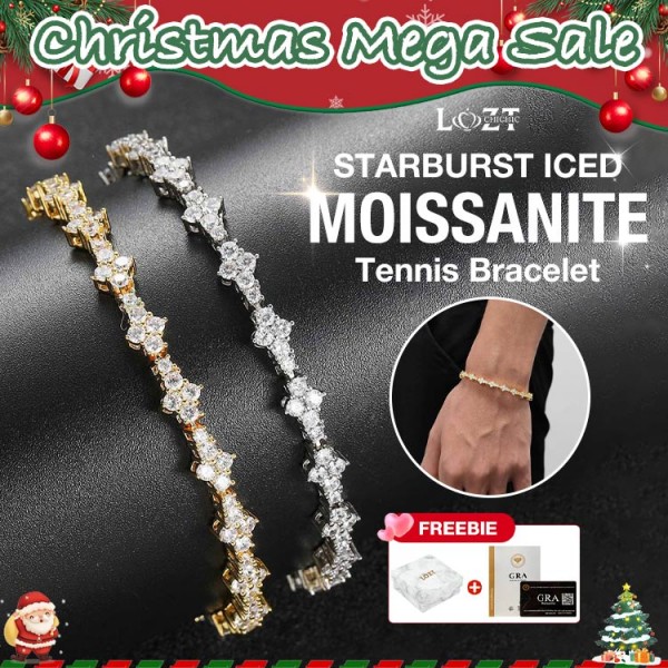 Starburst Iced  MoissaniteTennis Bracelet