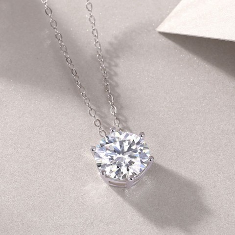 Six-Prong Brilliant Necklace