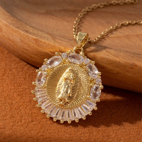 Titanium Steel Virgin Mary Necklace