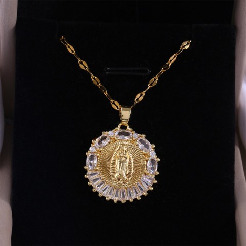 Titanium Steel Virgin Mary Necklace