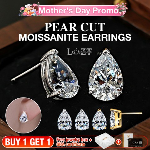 Pear Cut Moissanite Earrings