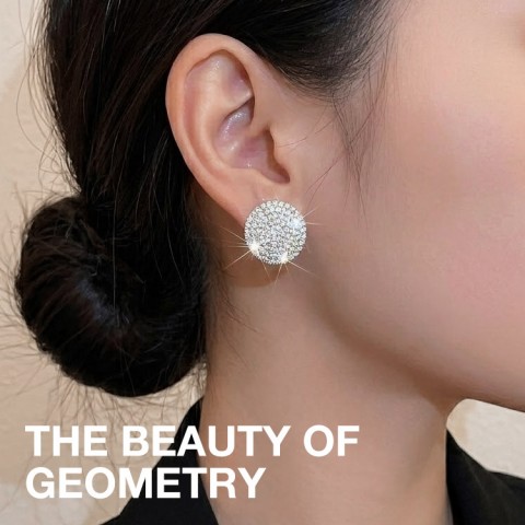 Round Stud Earrings