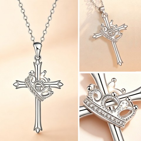 Crown Cross necklace