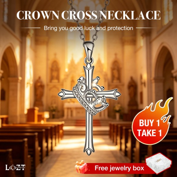 Crown Cross necklace