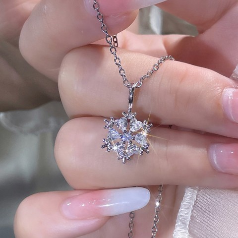 Snowflake Moissanite Necklace