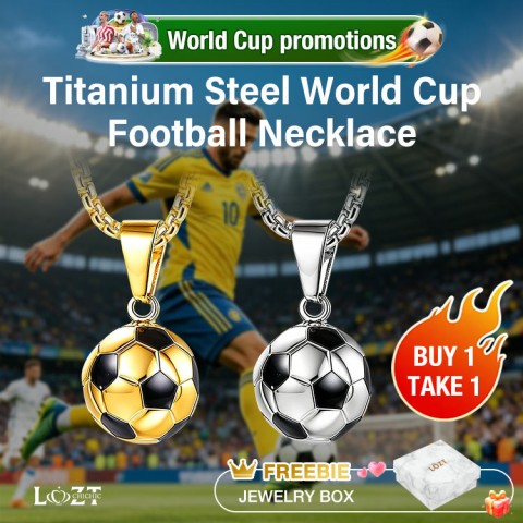 Titanium Steel World Cup Football Necklace
