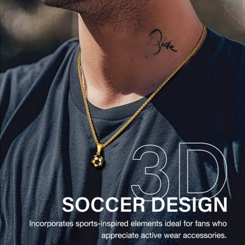 Titanium Steel World Cup Football Necklace