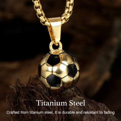 Titanium Steel World Cup Football Necklace