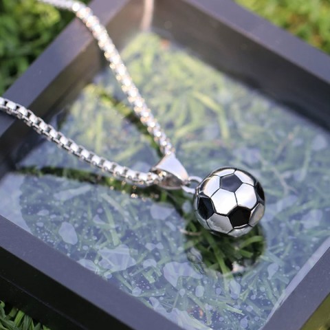 Titanium Steel World Cup Football Necklace