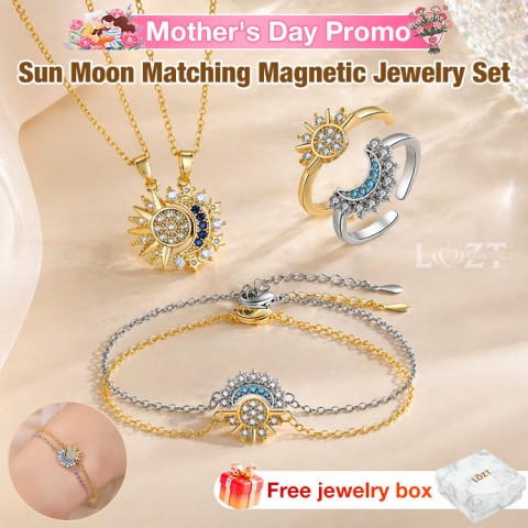 Sun Moon Matching Magnetic Jewelry Set