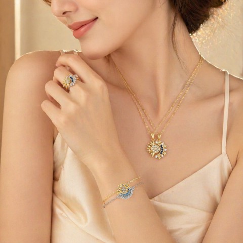 Sun Moon Matching Magnetic Jewelry Set