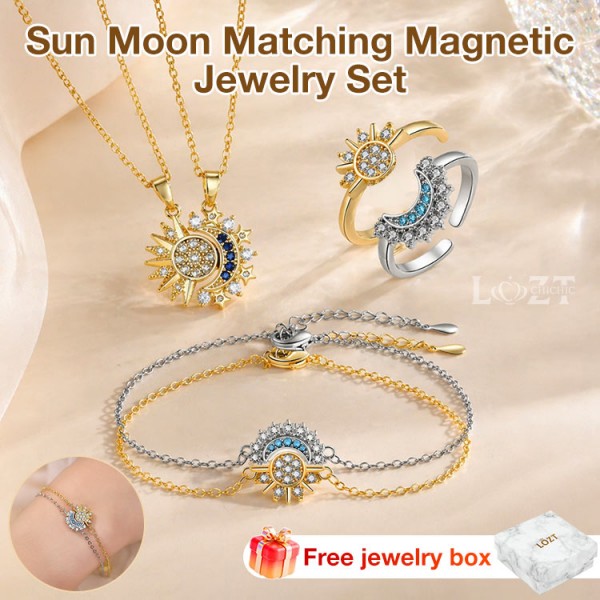 Sun Moon Matching Magnetic Jewelry Set