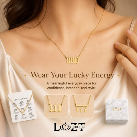 Angel Lucky Number Necklace